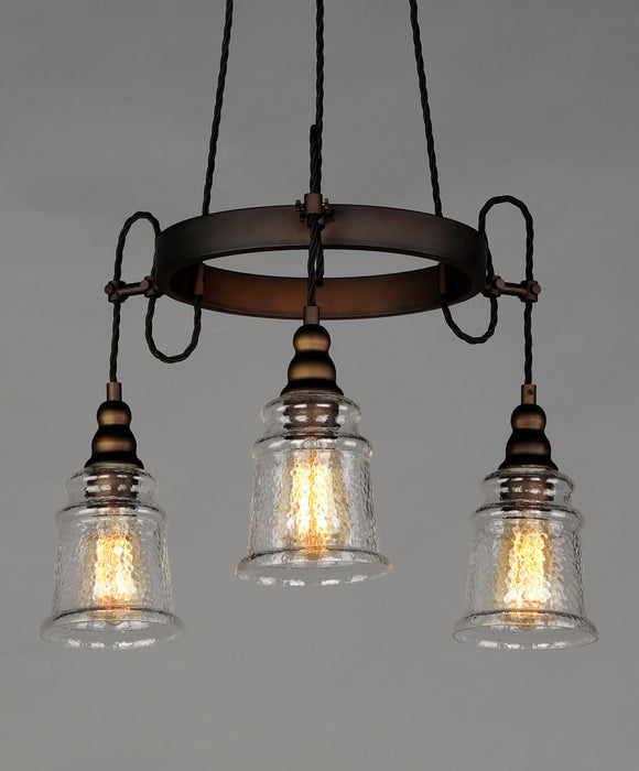 Maxim 21573HMOI Three Light Chandelier, Oil Rubbed Bronze