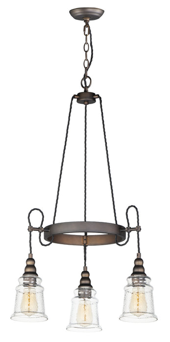 Maxim 21573HMOI Three Light Chandelier, Oil Rubbed Bronze