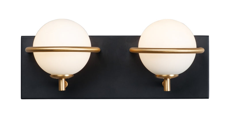 Maxim 21602SWBKGLD LED Bath Vanity, Black / Gold