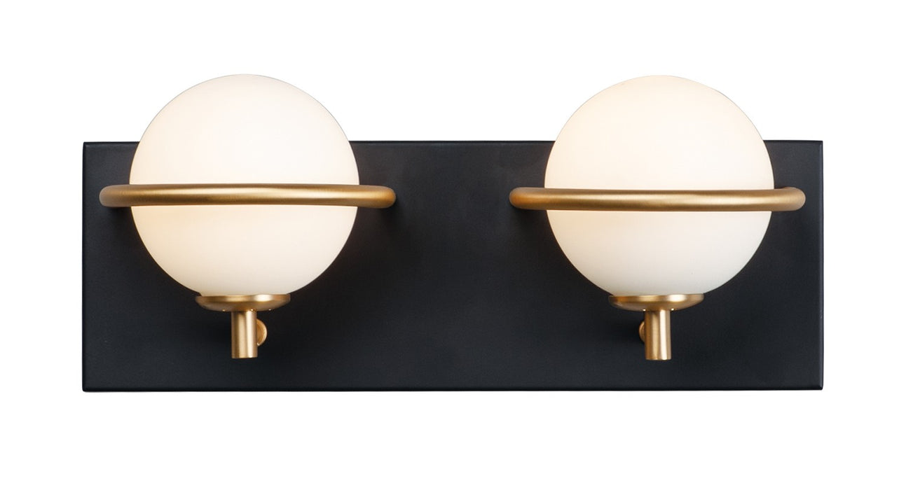 Maxim 21602SWBKGLD LED Bath Vanity, Black / Gold
