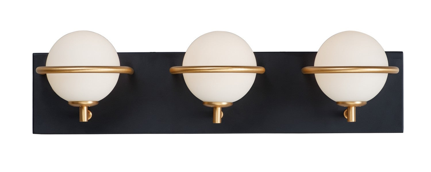 Maxim 21603SWBKGLD LED Bath Vanity, Black / Gold