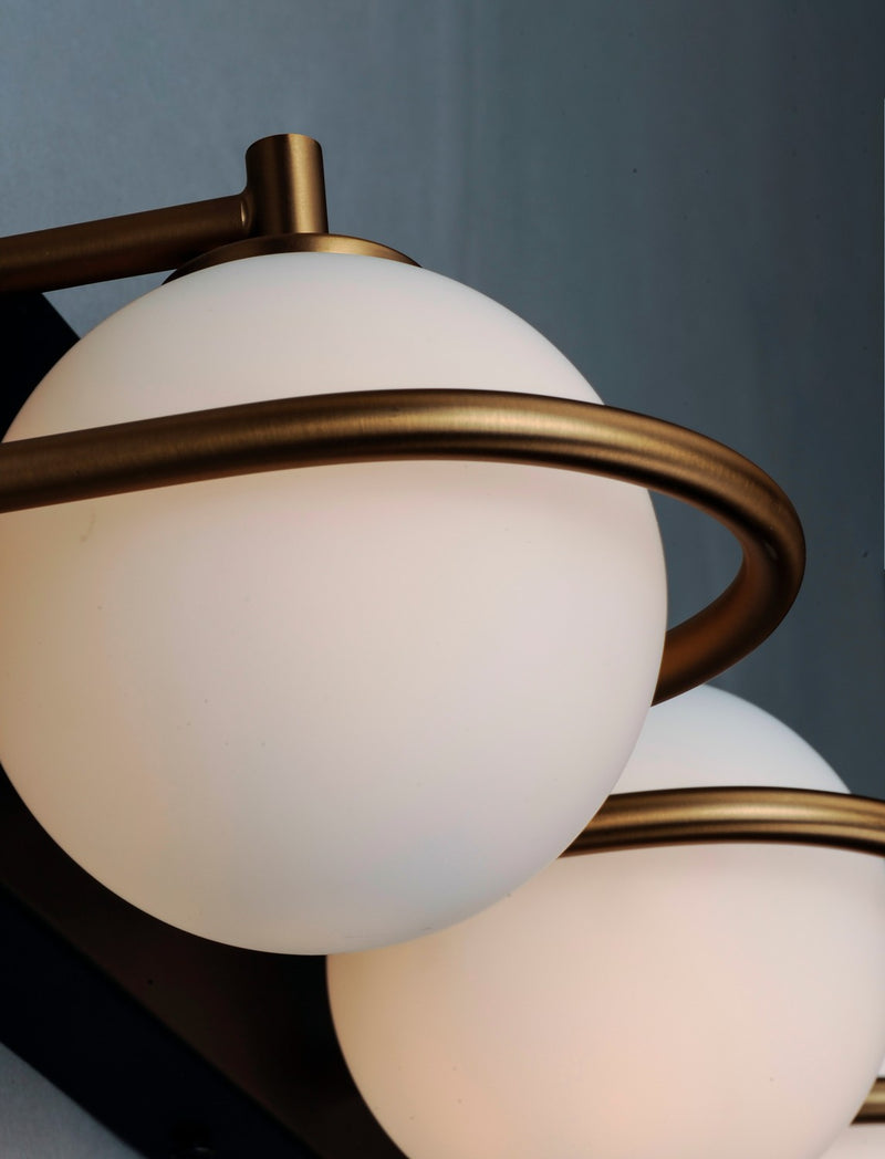 Maxim 21604SWBKGLD LED Bath Vanity, Black / Gold