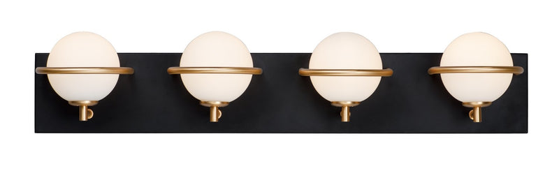 Maxim 21604SWBKGLD LED Bath Vanity, Black / Gold