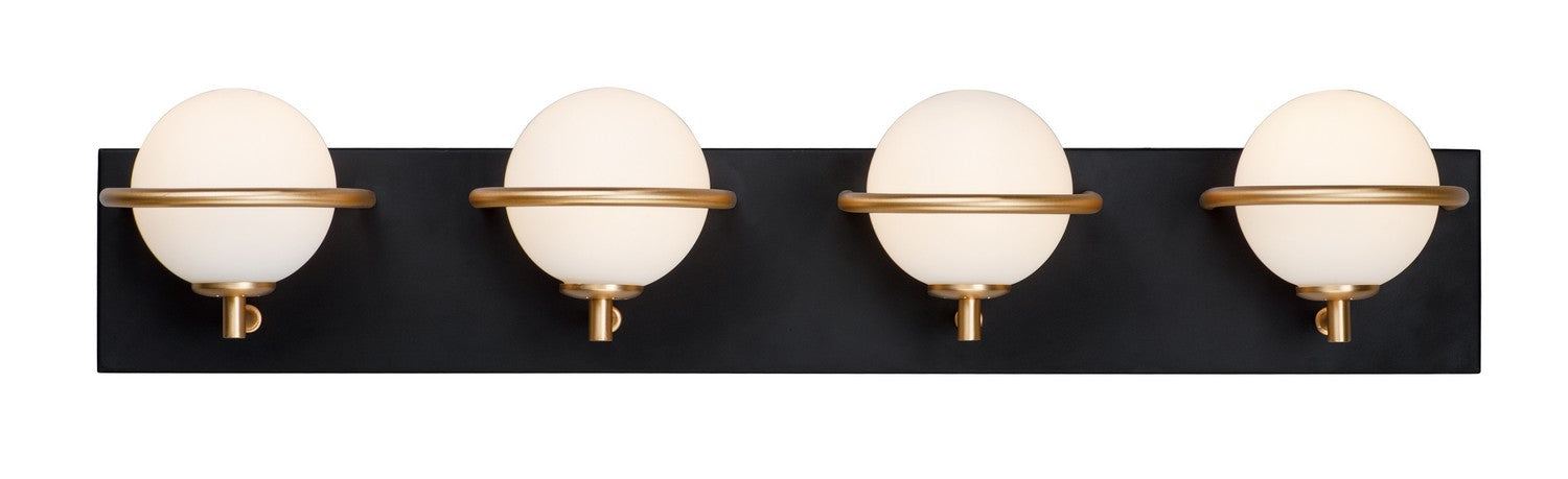 Maxim 21604SWBKGLD LED Bath Vanity, Black / Gold