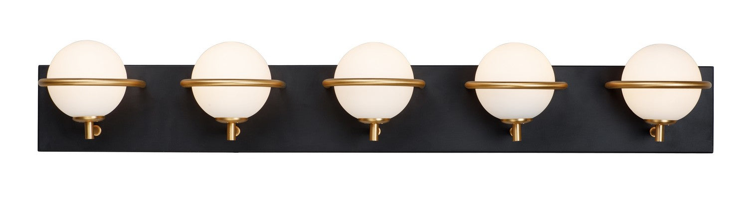 Maxim 21605SWBKGLD LED Bath Vanity, Black / Gold