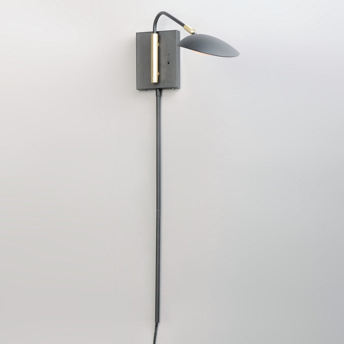 Maxim 21691BKSBR LED Wall Sconce, Black / Satin Brass