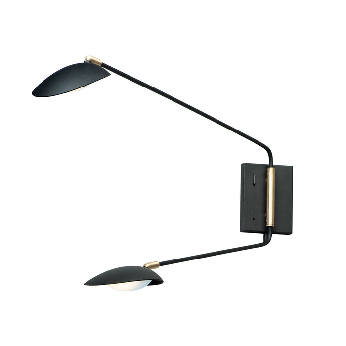 Maxim 21692BKSBR LED Wall Sconce, Black / Satin Brass