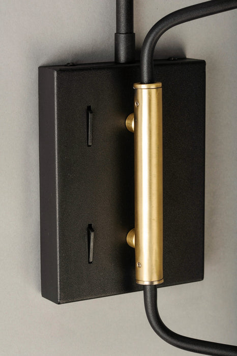 Maxim 21692BKSBR LED Wall Sconce, Black / Satin Brass