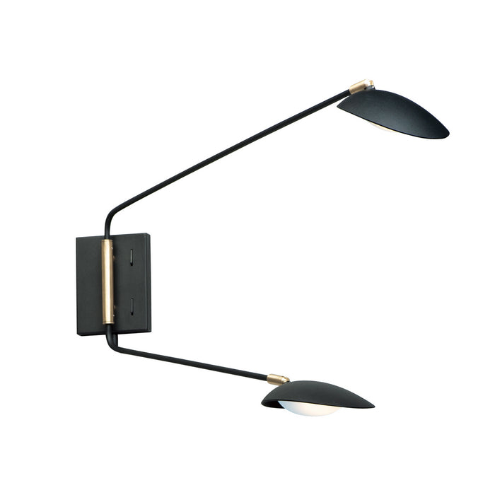 Maxim 21692BKSBR LED Wall Sconce, Black / Satin Brass
