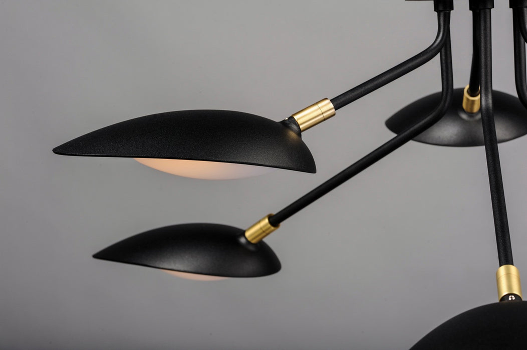 Maxim 21696BKSBR LED Pendant, Black / Satin Brass