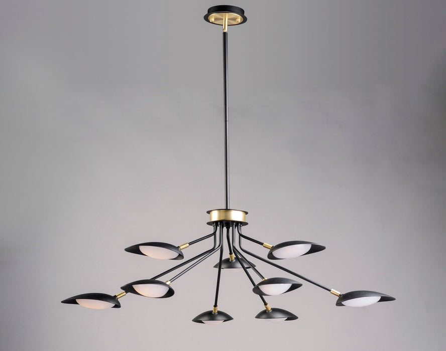 Maxim 21699BKSBR LED Chandelier, Black / Satin Brass