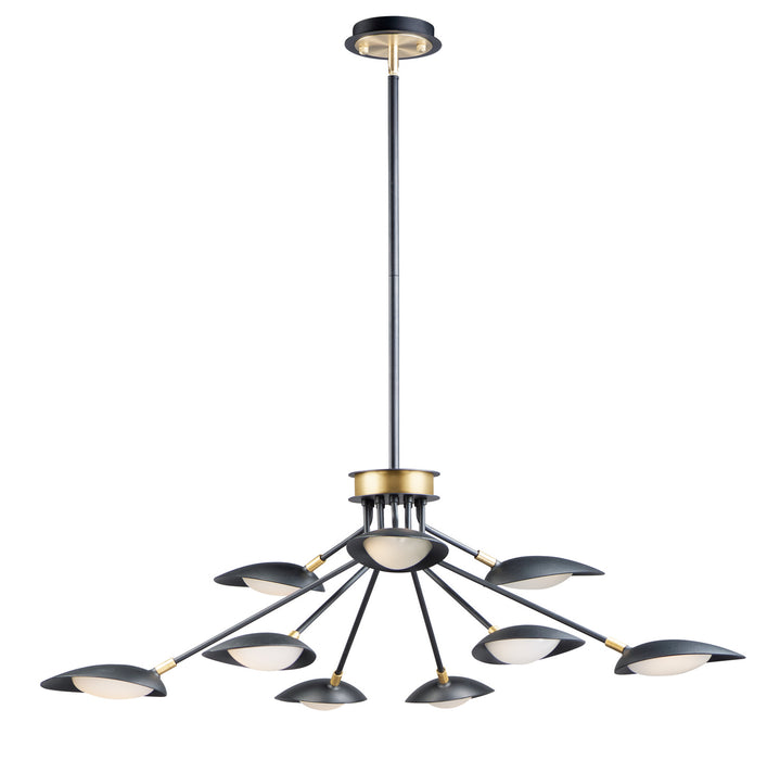 Maxim 21699BKSBR LED Chandelier, Black / Satin Brass