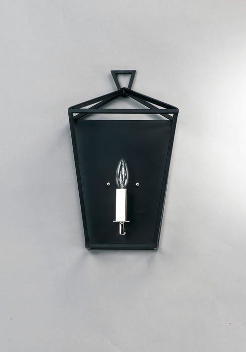 Maxim 25159TXBPN One Light Wall Sconce, Textured Black / Polished Nickel