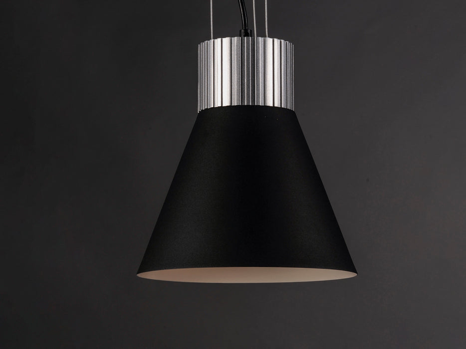 Maxim 25230SABK LED Pendant, Satin Aluminum / Black