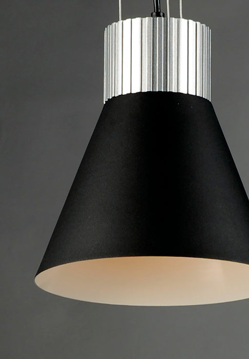 Maxim 25230SABK LED Pendant, Satin Aluminum / Black