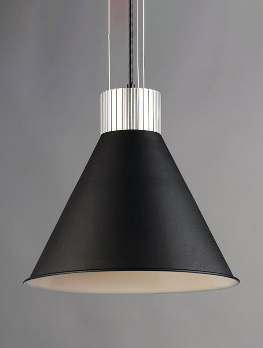 Maxim 25232SABK LED Pendant, Satin Aluminum / Black