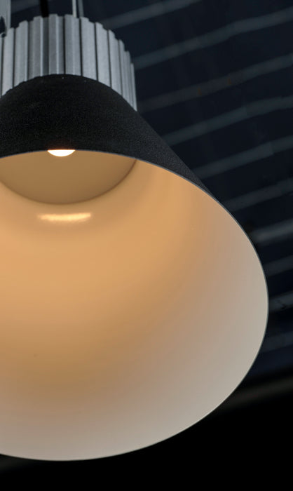 Maxim 25232SABK LED Pendant, Satin Aluminum / Black