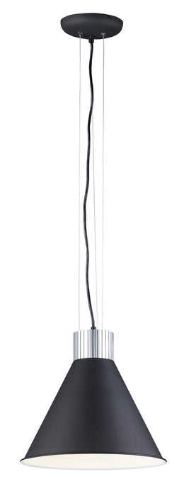 Maxim 25232SABK LED Pendant, Satin Aluminum / Black