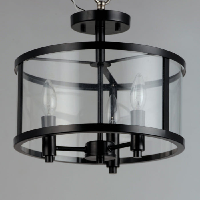 Maxim 25250CLBK Three Light Semi Flush Mount, Black
