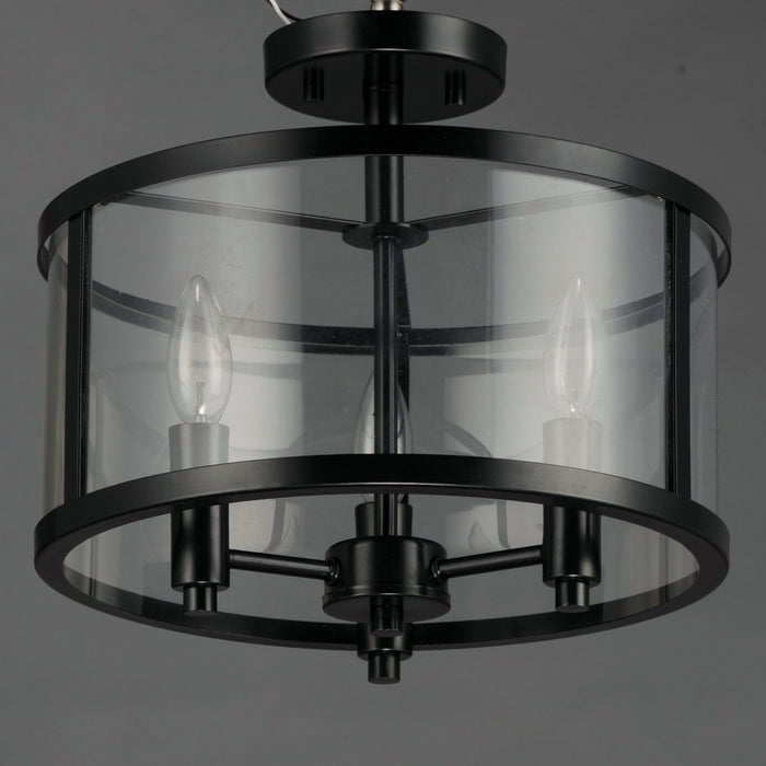 Maxim 25250CLBK Three Light Semi Flush Mount, Black