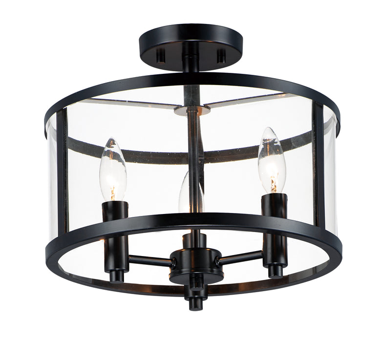 Maxim 25250CLBK Three Light Semi Flush Mount, Black