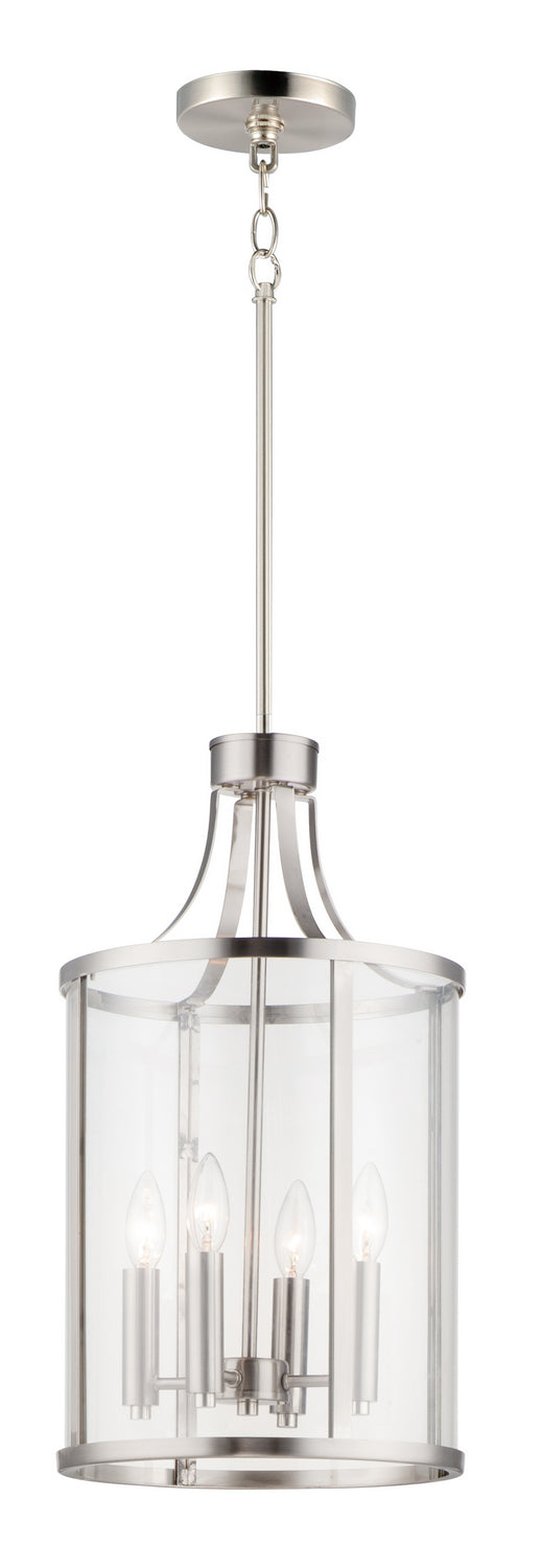 Maxim 25253CLSN Four Light Pendant, Satin Nickel