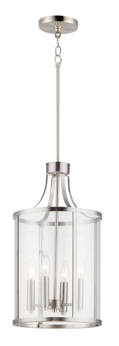 Maxim 25253CLSN Four Light Pendant, Satin Nickel