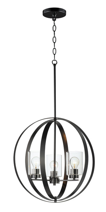 Maxim 25254CLBK Three Light Pendant, Black