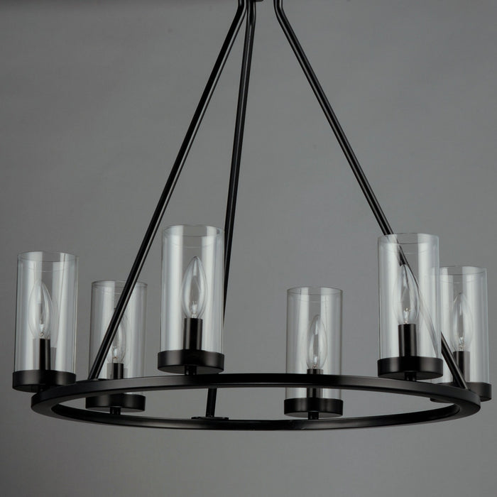 Maxim 25255CLBK Six Light Chandelier, Black