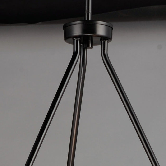 Maxim 25255CLBK Six Light Chandelier, Black