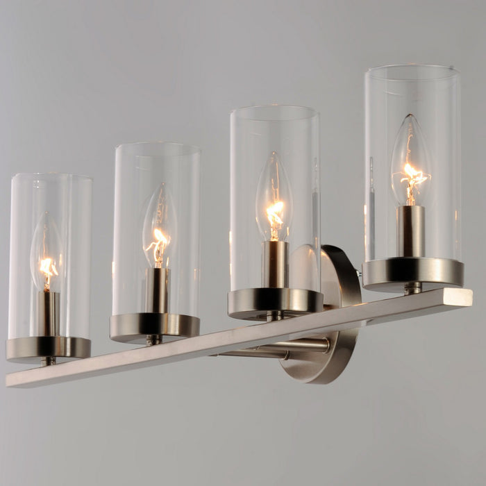 Maxim 25258CLSN Four Light Bath Vanity, Satin Nickel