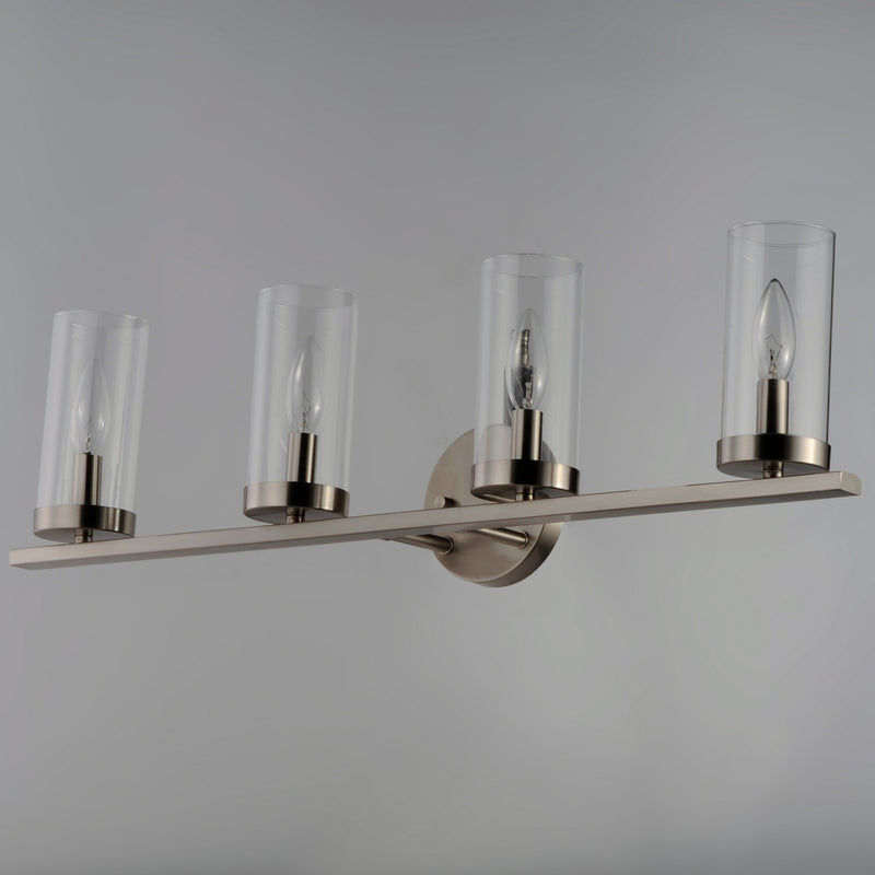 Maxim 25258CLSN Four Light Bath Vanity, Satin Nickel