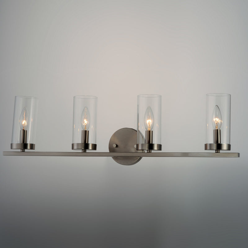 Maxim 25258CLSN Four Light Bath Vanity, Satin Nickel