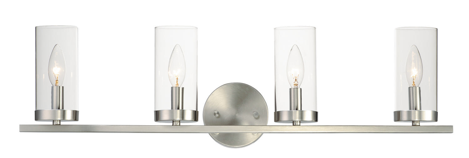Maxim 25258CLSN Four Light Bath Vanity, Satin Nickel