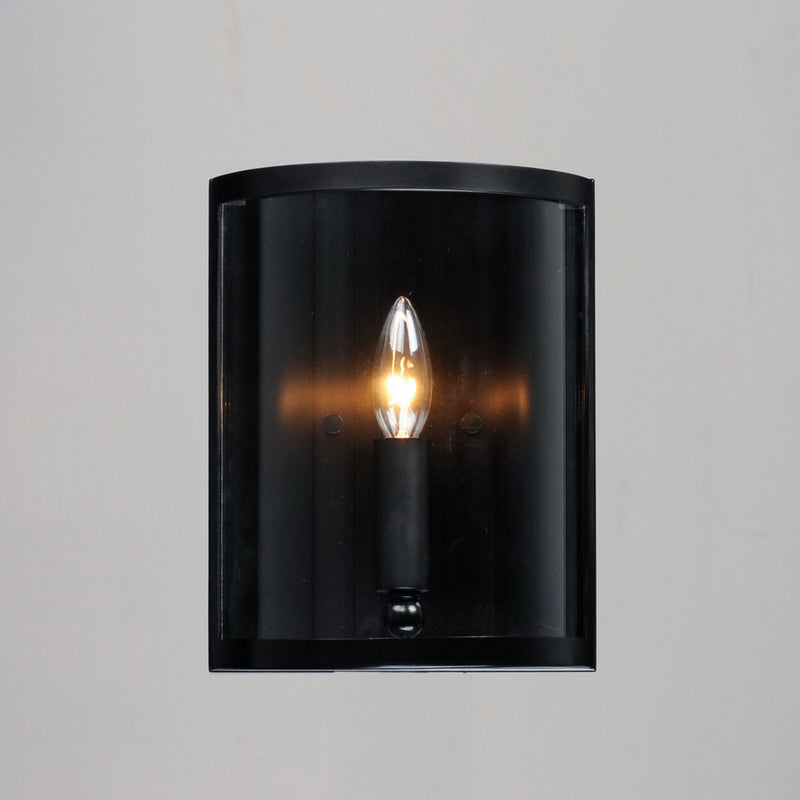 Maxim 25259CLBK One Light Wall Sconce, Black