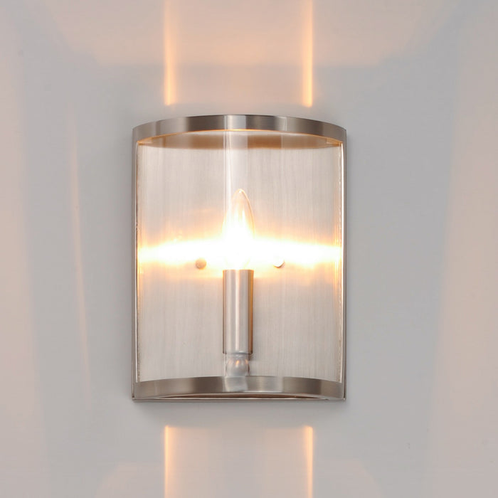 Maxim 25259CLSN One Light Wall Sconce, Satin Nickel