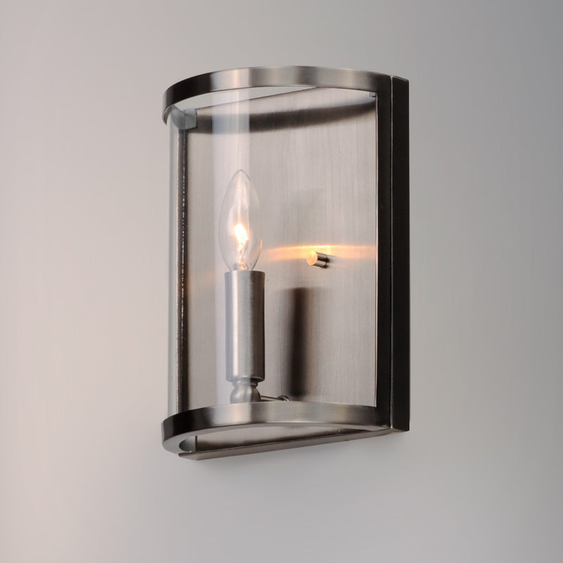 Maxim 25259CLSN One Light Wall Sconce, Satin Nickel