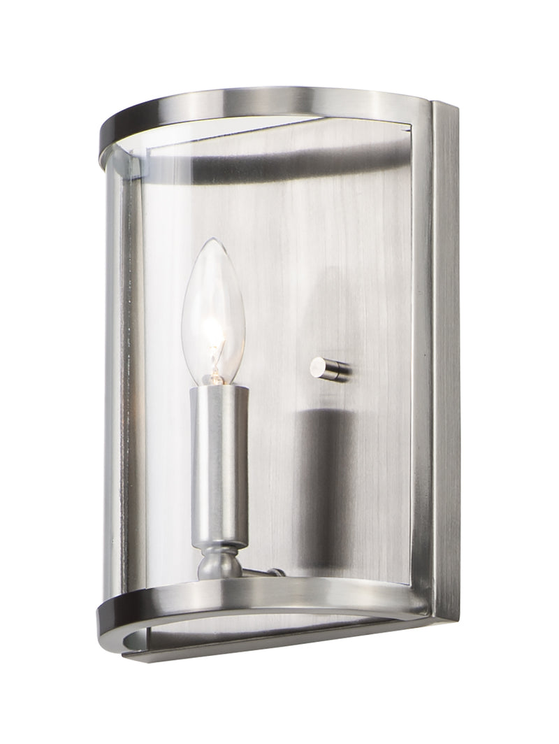 Maxim 25259CLSN One Light Wall Sconce, Satin Nickel
