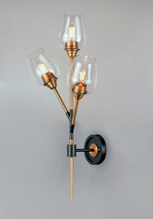 Maxim 26341CLABBK LED Wall Sconce, Antique Brass / Black