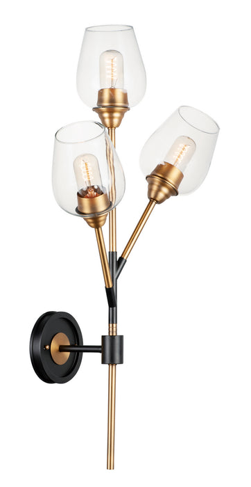 Maxim 26341CLABBK LED Wall Sconce, Antique Brass / Black