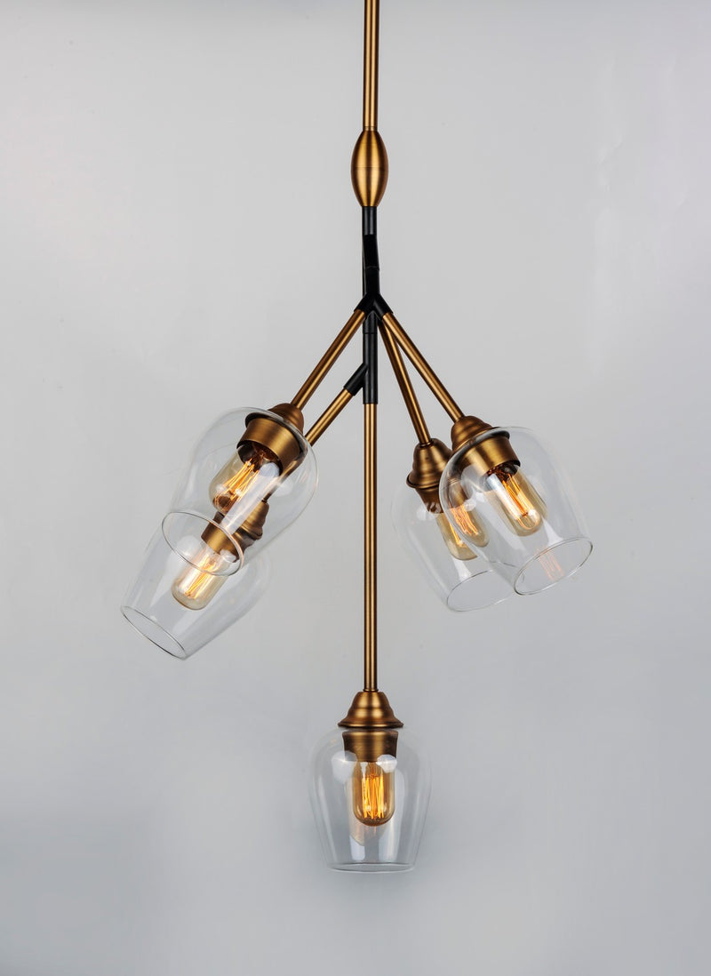 Maxim 26343CLABBK LED Pendant, Antique Brass / Black