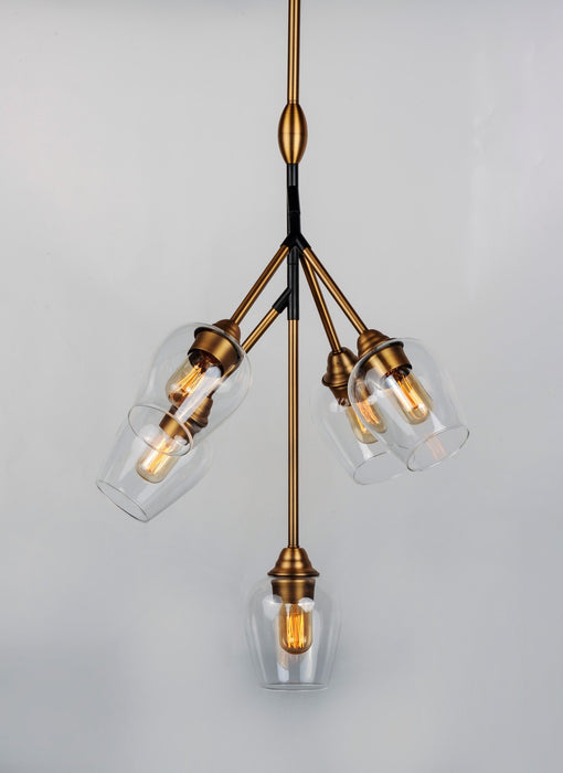 Maxim 26343CLABBK LED Pendant, Antique Brass / Black