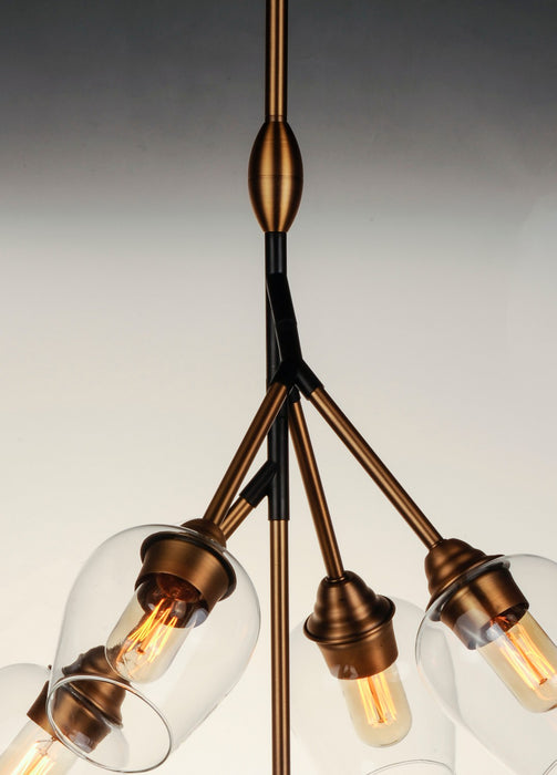 Maxim 26343CLABBK LED Pendant, Antique Brass / Black