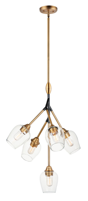 Maxim 26343CLABBK LED Pendant, Antique Brass / Black