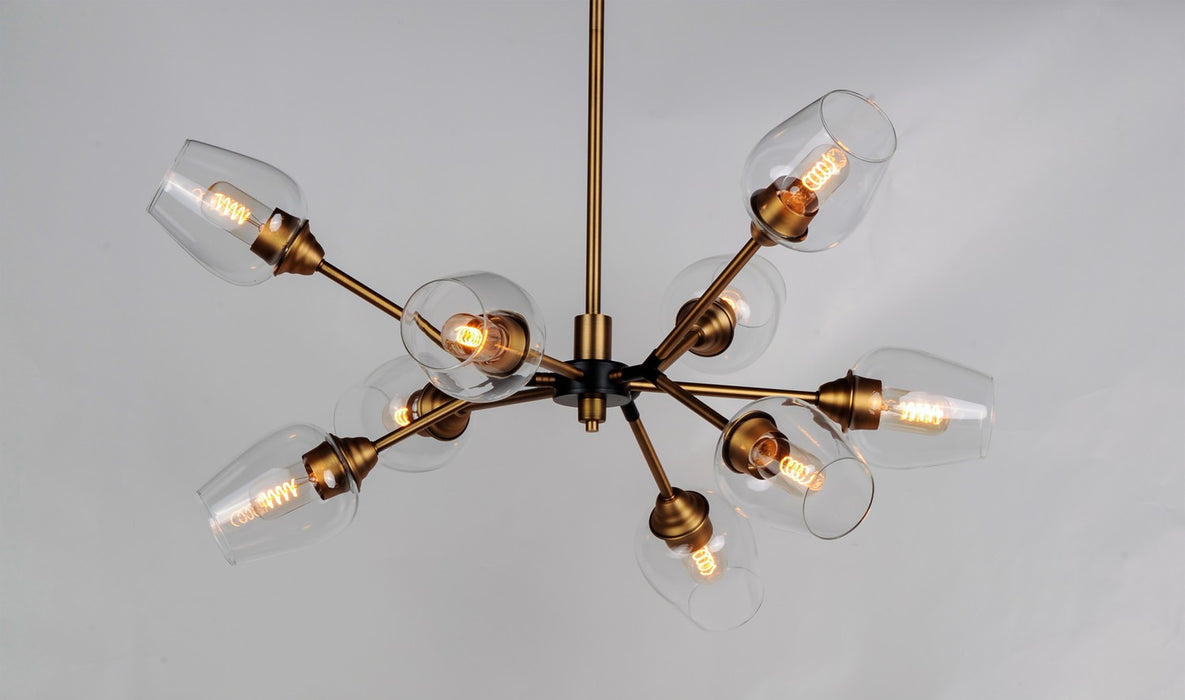 Maxim 26345CLABBK LED Chandelier, Antique Brass / Black