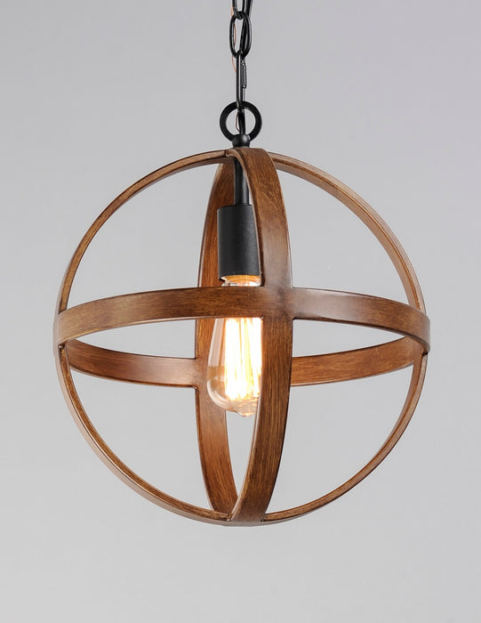 Maxim 27571APBK One Light Pendant, Antique Pecan / Black