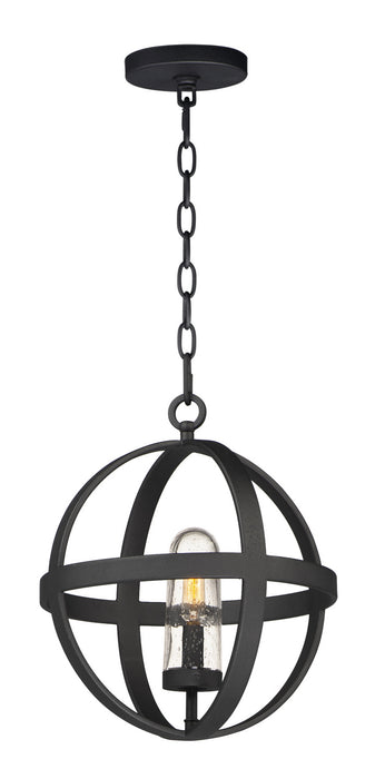 Maxim 27582CDBK One Light Outdoor Pendant, Black