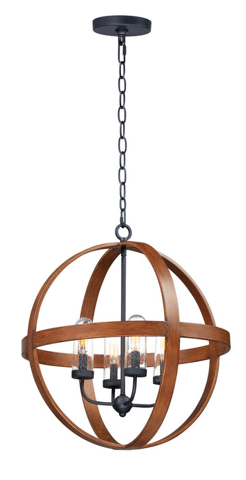 Maxim 27584CDAPBK Four Light Outdoor Pendant, Antique Pecan / Black