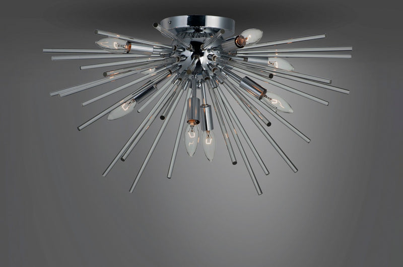 Maxim 28660CLPC Eight Light Flush Mount, Polished Chrome