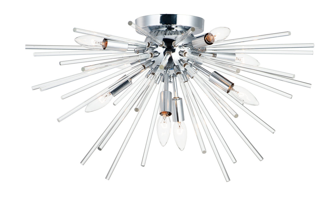 Maxim 28660CLPC Eight Light Flush Mount, Polished Chrome